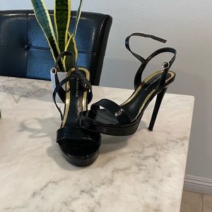 Black strap heels from Fashion Nova